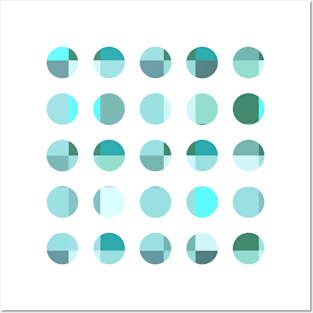 Abstract Geometric Dots Pattern Posters and Art